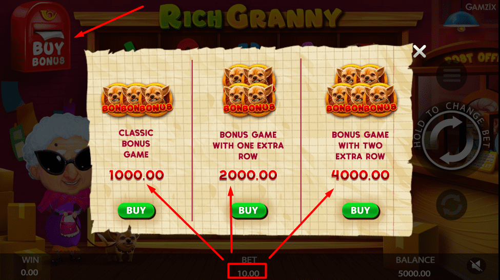 buy bonus game Rich Granny slot
